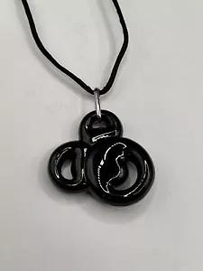 Lalique Paris Crystal Black Onyx Pendant Rare - Picture 1 of 10