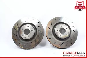 12-18 Mercedes W218 CLS500 Front Side Drilled Disc Brake Rotors Set of 2 OEM - Picture 1 of 24