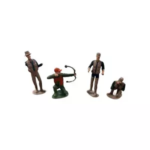 Vintage Popak New Ray Plastic Hunters Figurine Lot of 4 - Picture 1 of 3