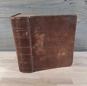 1815 HOLY BIBLE philadelphia MATHEW CAREY illustrated LEATHER antique AMERICAN - Picture 1 of 24