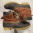 Rare Ll Bean Tumbled Leather Padded Collar 8?Bean Boots Maine Hunting Shoe 10M
