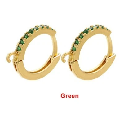 Gancho para pendiente con palanca trasera 10 piezas, pendientes de aro gruesos, pendientes de aro Huggie Foto 1 de 2