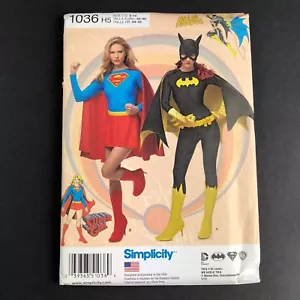 Simplicity Costume Sewing Pattern #1036 Womens DC Super Girl Batgirl Sizes 6-14 - Picture 1 of 3