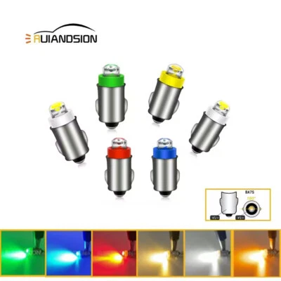 RUIANDSION Lampadina 12V 24V BA7S LED AUTO cruscotto indecatore strumento lampadina interna COB