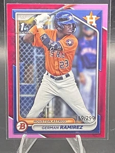 2024 Bowman German Ramirez Fuchsia Refractor 1st Bowman /199 #BCP-93 Astros - Picture 1 of 2