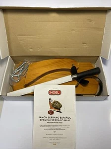 Serrano Schinken Ständer Halter Holz Spanisches Qualitäts-Tranchierwerkzeug  - Bild 1 von 11