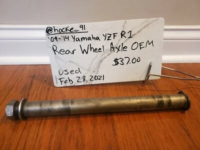 2009-2014 Yamaha YZF R1 Rear Wheel Axle OEM - Image 1 of 3