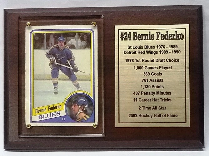 St. Louis Blues Bernie Federko Hockey Card Plaque - Image 1 of 1