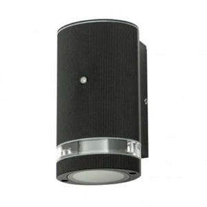 Litecraft Holme Up or Down Outdoor GU10 Wall Light With Photocell Sensor - Black - Picture 1 of 5