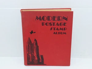 1938 Modern Postage Stamp Album Book 60+ Stamps - Picture 1 of 7