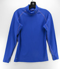 Nike Shirt Women Medium Blue Pro Combat Dri-Fit Fitted Gym Running Pullover
