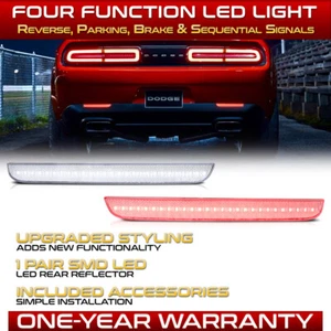 4in1 LED Rear DRL+Reverse+Brake+Turn Signal Lights Pair For 2015-2024 Challenger - Picture 1 of 10