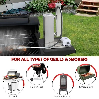 Supllueer Cold Smoke Generator 5L Stainless Steel Hot Smoker Smoker Pellet BBQ