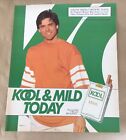 Kool cigarettes print ad 1989 vintage orig 1980s retro art male model  fashion