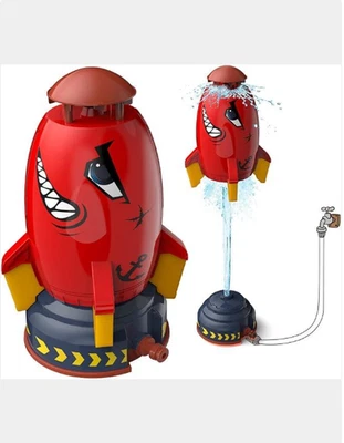 Rocket Water Sprinkler Toy for Kids Outdoor Garden Play Summer Splash Fun - Image 1 of 4