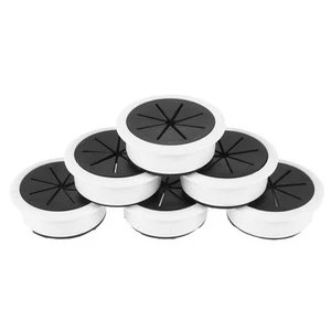 6 Pcs Wire Hole Cover Plate Computer Desk Threading Cord Plug for Desktop - Afbeelding 1 van 12