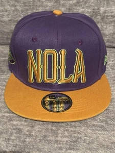 NEW ORLEANS PELICANS NOLA New Era 9FIFTY Team Colors Snapback Adjust Hat Cap NBA - Picture 1 of 2