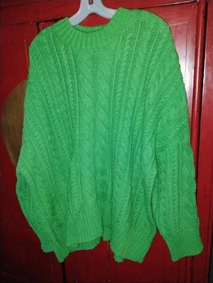 Suéter Boden Para Mujer Talla Lana Alpaca Tejido con Cable Verde Nuevo Con Etiquetas Talla 16/18 Foto 1 de 4