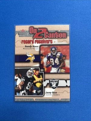2002 Fleer Throwbacks On 2 Canton Randy Moss/Jerry Rice #4 OTC - Image 1 of 2