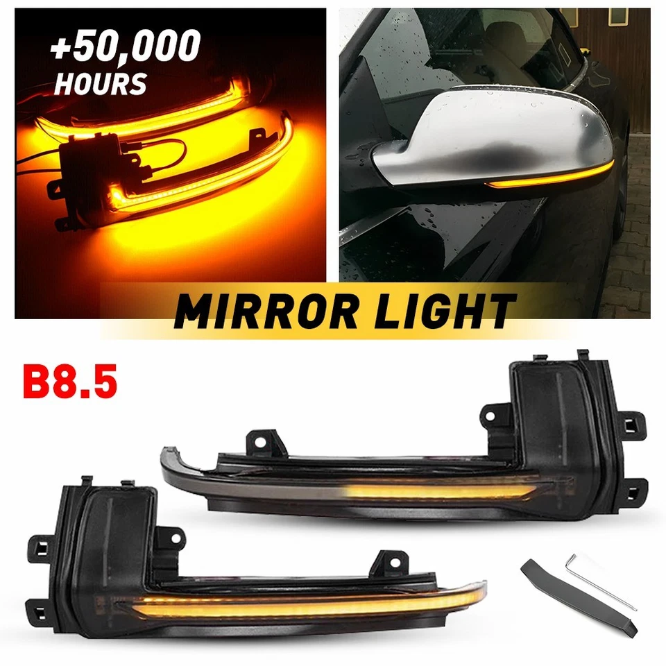 Para Audi A4 A3 A5 S5 Ámbar Secuencial LED Luz de giro Espejo Indicador EPU Foto 1 de 4