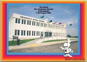 1987 PAN-AMERICAN GAMES 4x6 Postcard Indianapolis Motor Speedway "Hall of Fame" - Picture 1 of 2