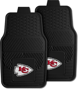 8899 Kansas City Chiefs 2-Piece Heavy Duty Vinyl Car Mat Set, Front Row Floor Ma - Picture 1 of 5