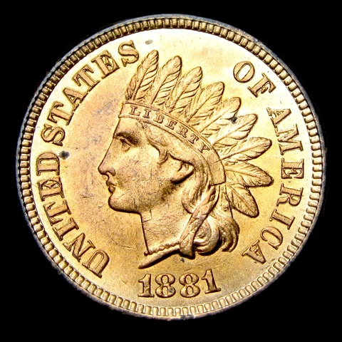 1881 Indian Cent Penny ---- Gem BU+ Stunning Coin ---- #QQ875 Cover