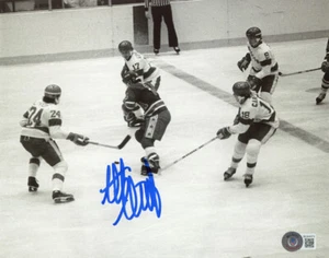 STEVE CHRISTOFF SIGNED AUTOGRAPHED 8x10 PHOTO 80 OLYMPIC GOLD HOCKEY BECKETT BAS - Picture 1 of 2