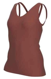 NIKE Women's YOGA Luxe Tank Top NWT Rust Brown NWT Size: MEDIUM - Picture 1 of 9