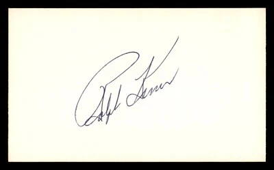 Ralph Kiner Index Card Auto Autograph *1 - Image 1 of 2