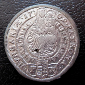 HUNGARY / JOSEPH I. - SILVER 3 KREUZER / 1709 C-H/P-W Pressburg! - Picture 1 of 2