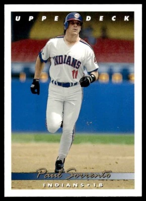 1993 Upper Deck #196 Paul Sorrento Cleveland Indians - Image 1 of 2