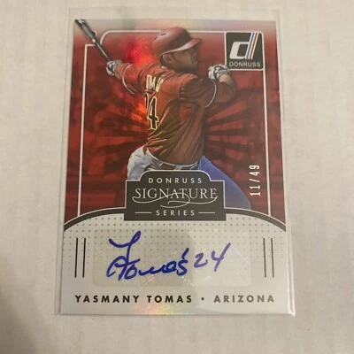 2016 Donruss Yasmany Tomas 新秀亲笔签名 #11/49 — 第 1/2 张图片