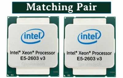 Matching Pair Intel Xeon E5-2603 V3 1.60GHZ 6 Hex Core CPU SR20A 15MB 6.4GT/s - Image 1 of 2