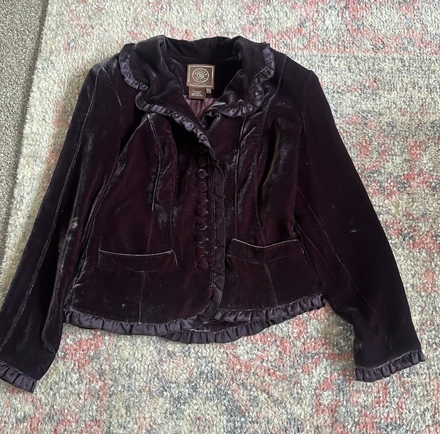 DOUBLE D Ranch Wear Womens Blazer Velvet Dark purple - Image 1 of 4