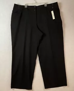 Cato Woman Pants Womens Size 26W Black Curvy Straight Leg Slacks Trousers NEW - Picture 1 of 17