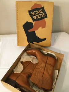 ACME Damen Peewee Cowboy Western Stiefel Größe 6,5 C Handarbeit Vintage 60er - Bild 1 von 7
