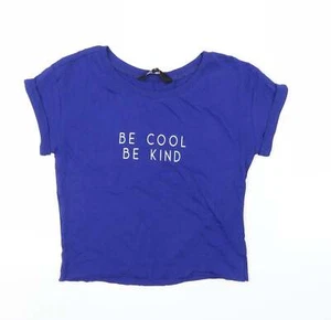 New Look Girls Blue Viscose blend T-Shirt Size 9 Years - Picture 1 of 12