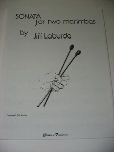 Jiri Laburda Sonata for Two Marimbas Sheet Music Studio 4 Productions 2 Scores - Picture 1 of 3