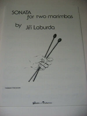 Sonata Jiri Laburda para estudio de partituras de dos marimbas 4 producciones 2 partituras Foto 1 de 3