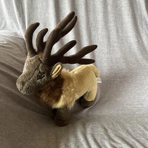 Elch Plüsch realistische Stofftier Anhänger Bulle Hirsch Geweih MSSI Wildlife - Bild 1 von 5