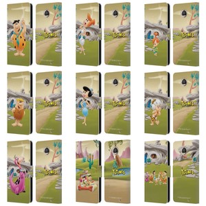 OFFICIAL THE FLINTSTONES CHARACTERS LEATHER BOOK WALLET CASE FOR MOTOROLA PHONES