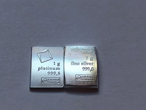 1 GRAM PLATINUM & 1 GRAM SILVER VALCAMBI SUISSE BULLION Cover