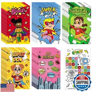 Gilprop 30 Pcs Hero Party Favors Hero Themed Coloring Books Bulk Mini DIY Dra - Picture 1 of 5