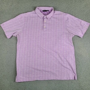 Walter Hagen Polo Shirt Men's XL Purple Striped Golf Short Sleeve Essentials - Picture 1 of 16