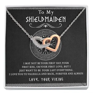 Necklace Gift To My Shieldmaiden, Viking Jewelry For Women, Her, Wife, Soulmate - Picture 1 of 8