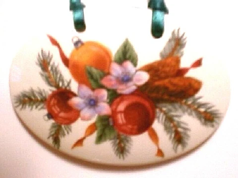 HOLIDAY ORNAMENTS BOUQUET OVAL BASKET TIE ON-NEW-SHOP STORE SALE TODAY ! Cover