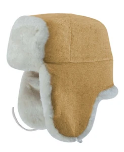 Piel de oveja blanca rusa Ushanka Severomorsk militar sombrero piel de cordero piel - Imagen 1 de 4