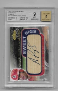 Albert Pujols 2001 Fleer Showcase Sweet Sigs Lumber RC Autograph SP/150 BGS 9 - Picture 1 of 3