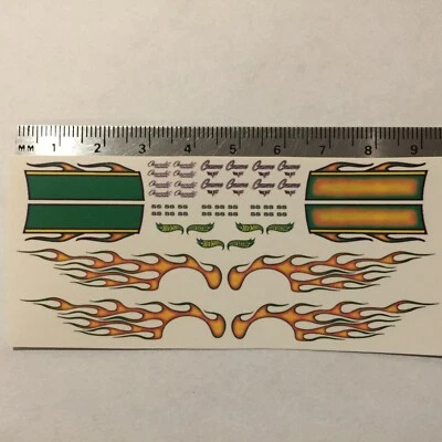 Calcomanía transparente de tobogán acuático 1:64 para 67 llamas verdes Camaro Foto 1 de 4